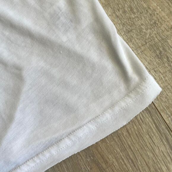 Nike XL White Textured Flowy Tank Top Minimalist Sheer Gym Athleisure Clean Girl - Picture 4 of 6